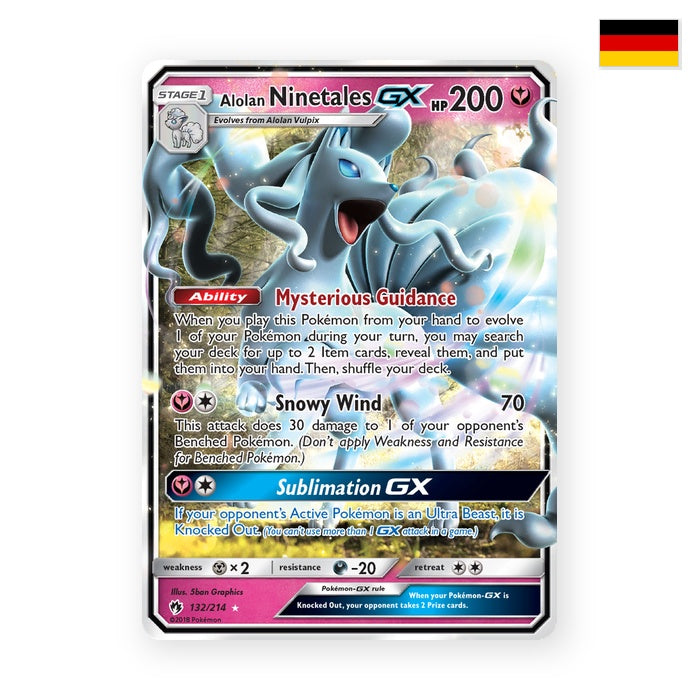 Alolan Ninetales GX (LOT 132) - Deutsch
