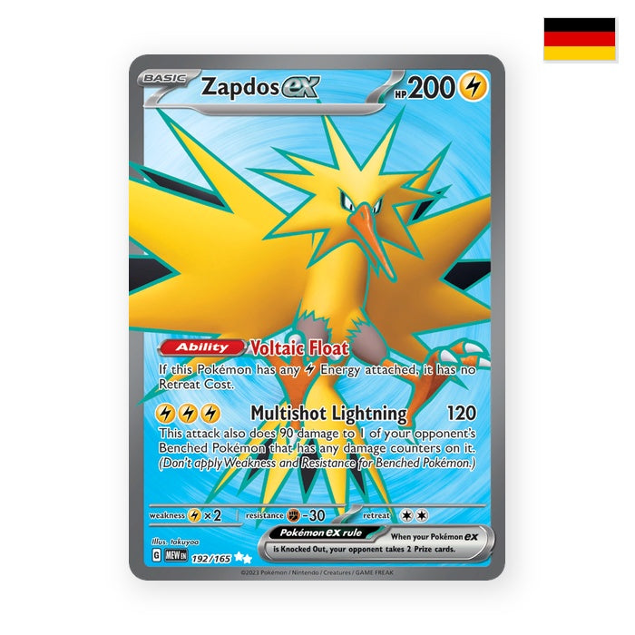 Zapdos ex (MEW 192) - Deutsch