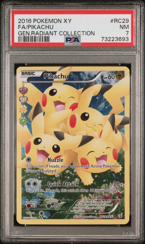 Pikachu 2016 RC29 PSA 7 - Englisch